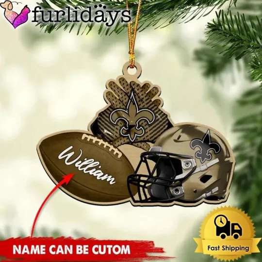 Discover Personalized New Orleans Football Team Saints Christmas Ornament Gift Decor