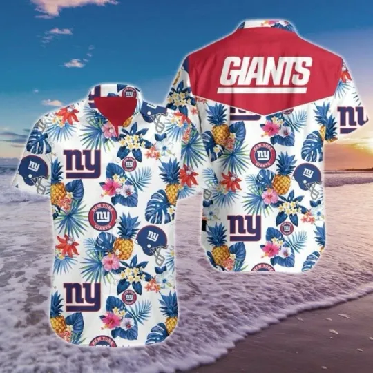 New York Giiantts Summer Paradise Hawaiian Shirt , Gift for Fan