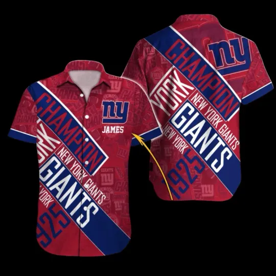 Discover Personalized New York Giiantts Champion Spirit Hawaiian Shirt, Gift for Fan
