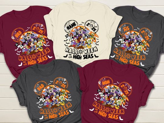 Discover Halloween Disney Cruise 2025, Disney on the High Seas, Halloween Family Cruise Shirts, Halloween Cruise Squad, Mickey Cruise Halloween Shirt