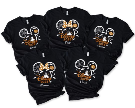 Discover Custom Disney Halloween Vacation Shirt, Halloween Matching Shirts, Disney Halloween Castle  Family Shirt, Mickey and Minnie Halloween Shirts
