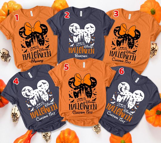 Discover 2025 Disney Family Halloween Custom T-Shirt, Disney Shirts, Halloween Matching Shirts, Custom Mom Dad Sis Bro Family Shirt Disneyland Shirts