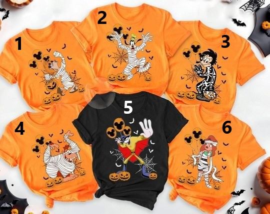 Disney A Goofy Movie Costume Mummy Halloween T-Shirt, Disneyland Halloween Family Matching Shirt, Goofy Max Roxanne Powerline Halloween Gift