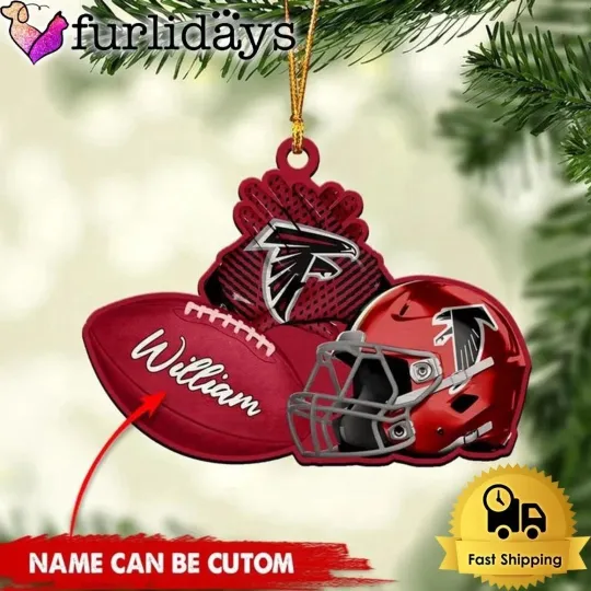 Personalized Atlanta Football Team Falcons Christmas Ornament Gift Decor