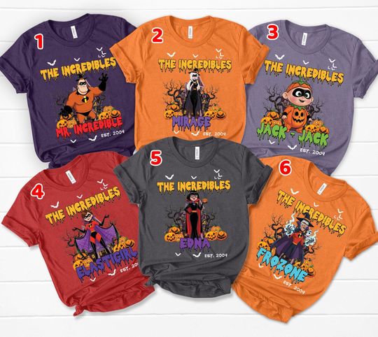 Incredibles Shirt, Mr. Incredible Elastigirl Halloween Shirt, Vacation Trip Halloween Tee, Matching Halloween Gift for Family