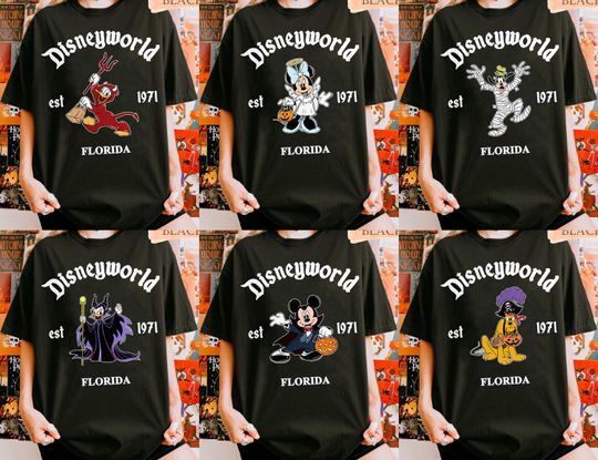 Discover Disneyworld Halloween All Characters Shirts, Mickey And Friends Halloween Trip Shirt, 2025 Halloween Matching Shirt, Halloween Family Shirts