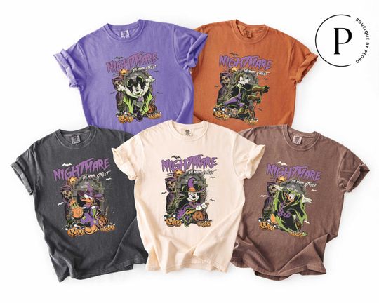 Discover Halloween Nightmare on Main Street Matching Group T-Shirt, Disney Matching Group Halloween Shirt, Halloween Matching Tee, Halloween Shirt