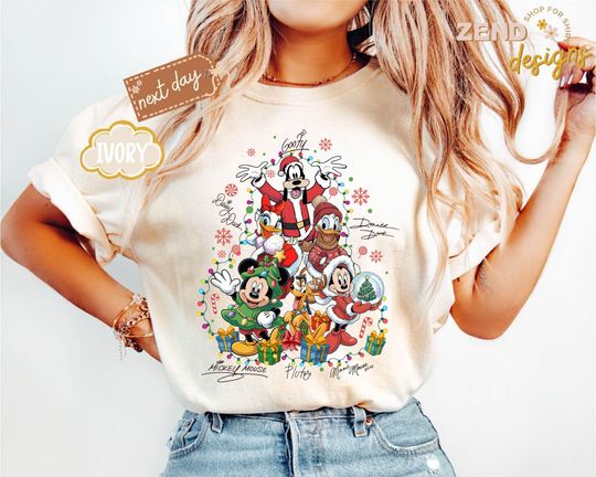 Mickey & Friends Santa Disney Christmas Shirt, Mickey's Very Merry Christmas Party 2025, WDW Holiday Family Christmas Shirt
