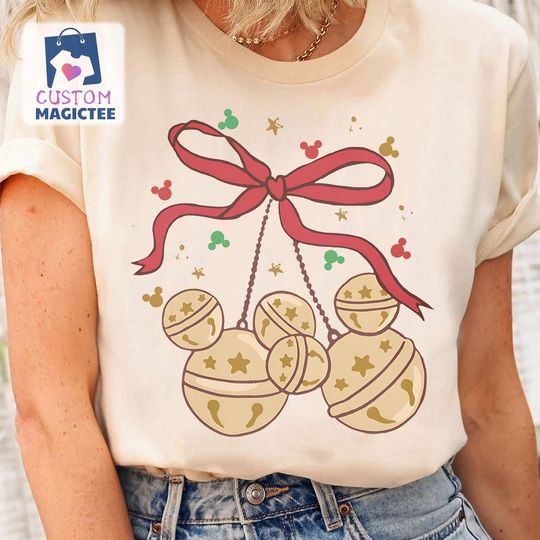 Discover Disney Christmas Shirt, Disney Mickey Jingle Bells Christmas T-shirt, Christmas Bow Bell Shirt, Mickey Christmas Shirts, Christmas 2025