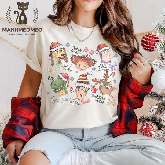 Disney Christmas Toy Story Shirt, Woody Buzz Lightyear Jessie Rex Slinky Dog Xmas Shirt, Christmas Party 2025 Shirts, Disneyland Sweater