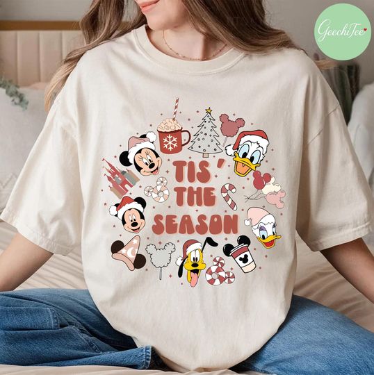 Disney Christmas Tis The Season Shirt, Retro Mickey And Friends Tshirt, Mickey Tis The Season Shirt, Disney Christmas Shirt , Tis The Season