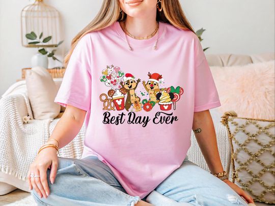 Discover Best Day Ever T-Shirt, Disney Chip And Dale Shirt, Disney Xmas Friends Vacation Shirt, Chip And Dale Christmas Shirt, Disney Christmas Shirt