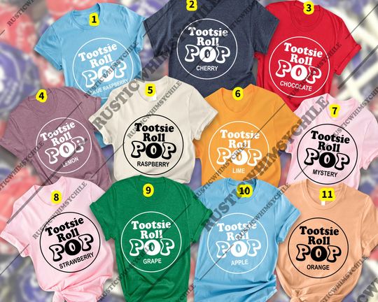 Discover Funny Tootsie Pop Halloween Shirt | Retro Candy Costume Tee 2025 | Sweet Parody Top | Family Matching Outfit | Colorful Group Squad Shirt