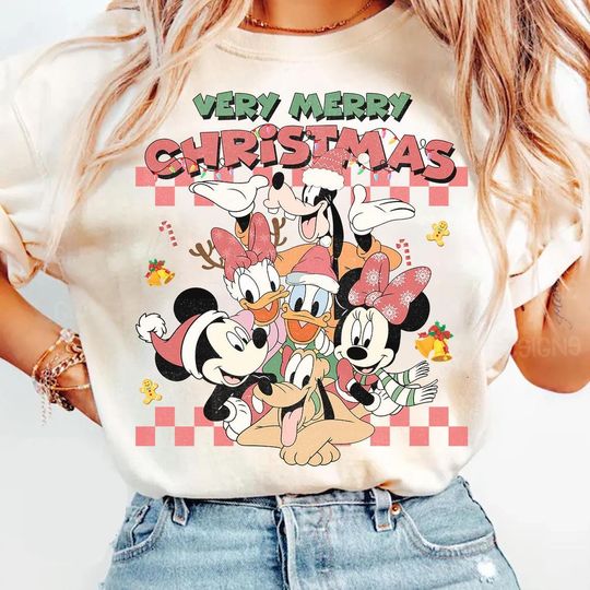 Discover Retro Disney Christmas Shirt, Mickey Mouse Holiday 2025 Lights Shirt, Disney Family Christmas Shirt, Christmas Group Shirt, Disney Holiday