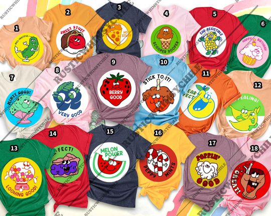 Funny Retro Candy Halloween Shirt | Scratch n Sniff Costume Tee 2025 | Cute Fruit Parody Top | Matching Group Outfit | Nostalgic Party Tee