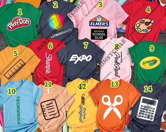 Discover Funny Classroom Halloween Shirt | Teacher Squad Costume Tee 2025 | School Supply Group Outfit | Staff Spirit Week Top | Matching Teacher Tee