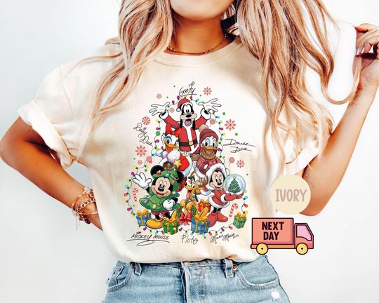 Discover Mickey & Friends Santa Disney Christmas Shirt, Mickey's Very Merry Christmas Party 2025, WDW Holiday Family Christmas Shirt