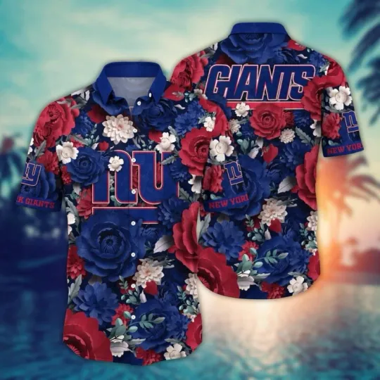 Discover New York Giiantts Elegant Bloom Hawaiian Shirt, Gift for Fan