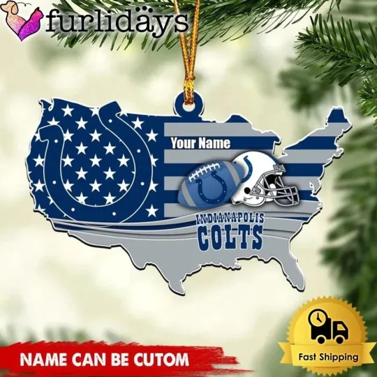 Discover Personalized Indianapolis Football Team Colts Christmas Ornament Gift Decor