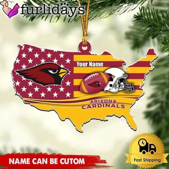 Discover Personalized Arizonna Football Team Cardinals Christmas Ornament Gift Decor