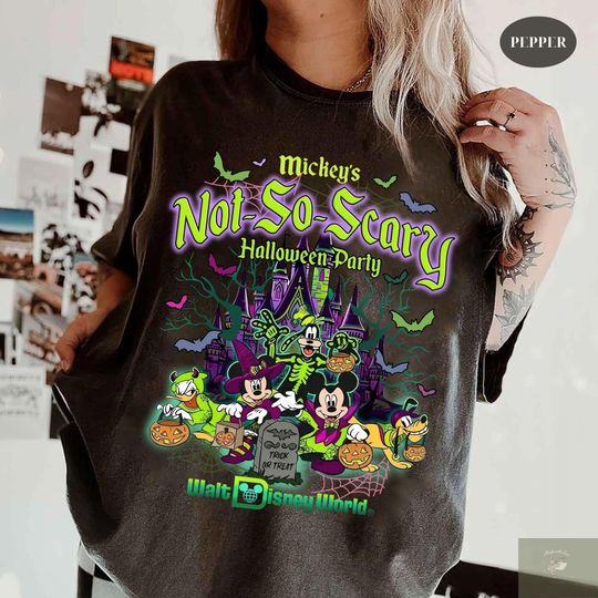 Discover Vintage Disney Halloween 2025 Shirt, 2025 Mickey Not So Scary Halloween Party, Halloween Family Matching Shirts, Disney Trip Shirt