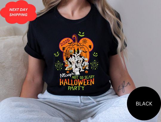 Discover Disney Halloween 2025 Shirt, 2025 Mickey Not So Scary Halloween Party shirt, Disney Halloween Party Shirt, Halloween Family Matching Shirts