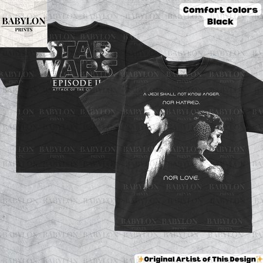 Retro Anakin and Padme Star Wars Couple T-Shirts