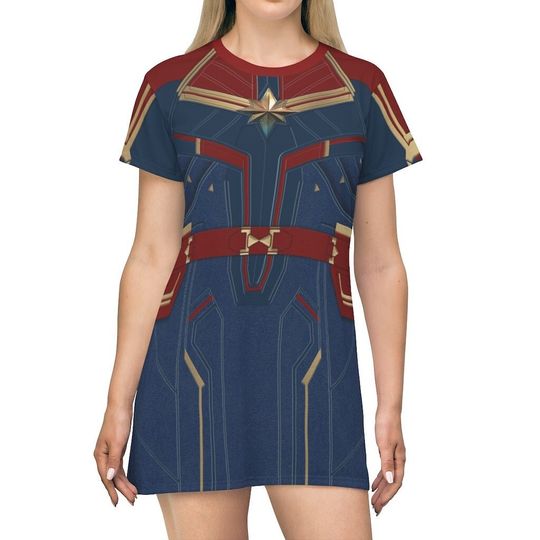 Captain Marvel Inspired Dress, Captain Marvel Cosplay, Carol Danvers Costume