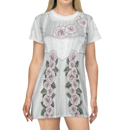 The Bride Short Sleeve Dress, Haunted Mansion 2023 Film Costume, Halloween Party Cosplay