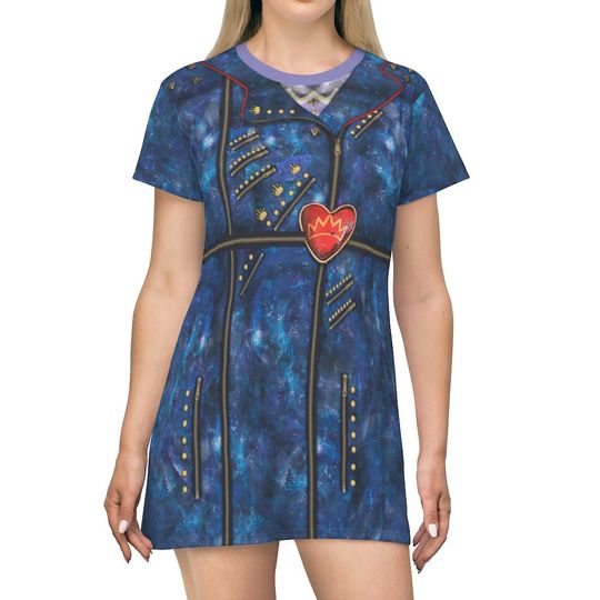 Discover Descendants 2 Costume, Evie Short Sleeve Dress, Disney Dresses for Women, Disney Dress Running, Descendants Cosplay, Disney Villain Dress