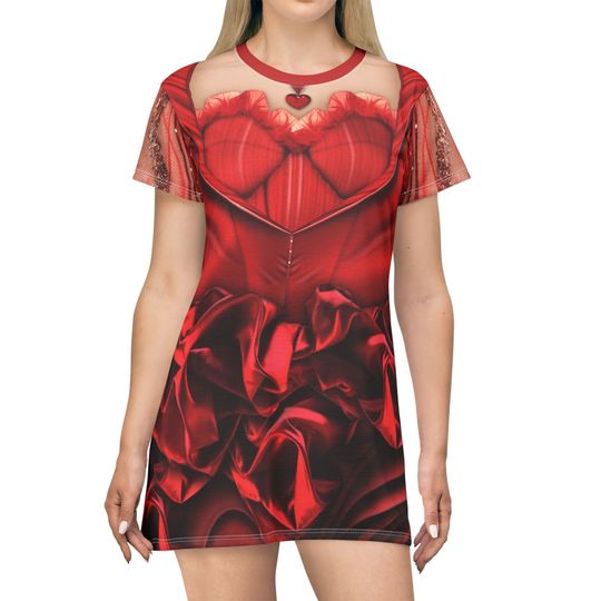 Queen of Hearts Short Sleeve Dress, Descendants 4, Rise of Red Costume