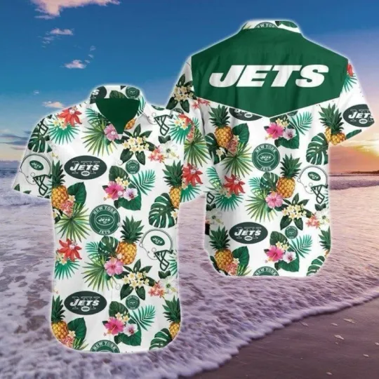 New York Jett Tropical Vibes Hawaiian Shirt , Gift for Fan