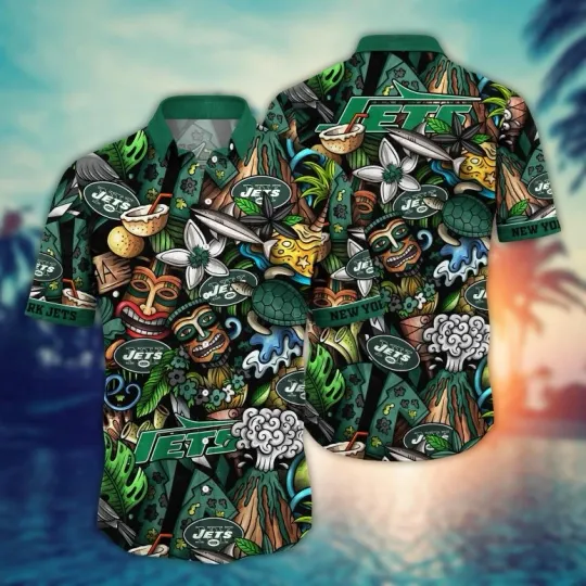 Discover New York Jett Tiki Island Hawaiian Shirt , Gift for Fan