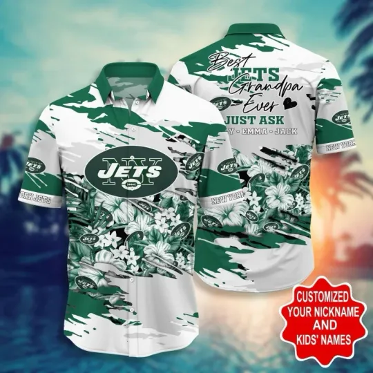 Discover New York Jett Best Grandpa Ever Just Ask Hawaiian Shirt , Gift for Fan