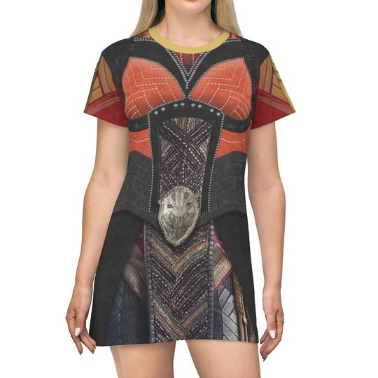 Okoye Short Sleeve Dress, Black Panther Cosplay Costume, Marvel Black Panther Dress