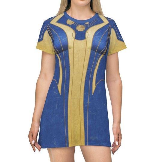 Ajak Sleeve Dress, Eternals Inspired Costume, Ajak Cosplay, MCU Avengers Superhero Outfit