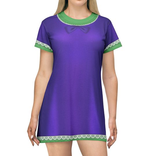Discover Disgust Pajamas Short Sleeve Dress, Inside Out 2 Inspired Costume