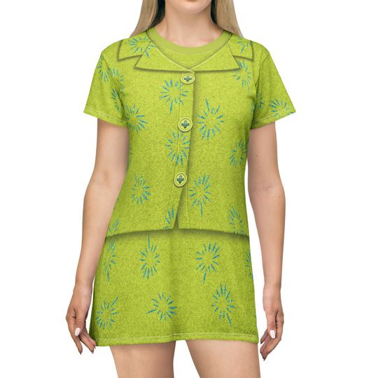 Joy Pajamas Short Sleeve Dress, Inside Out 2 Inspired Costume