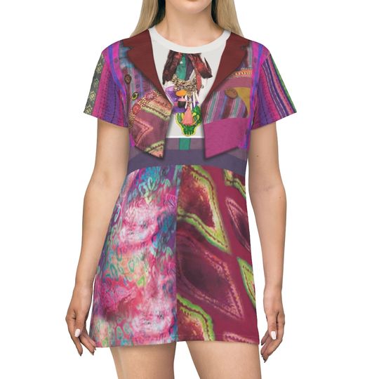 Descendants 3 Costume, Celia Facilier Short Sleeve Dress, Disney Dress for Women