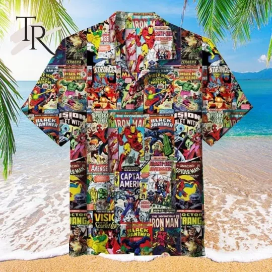 Discover Marvel Superhero Comics Hawaiian Shirt
