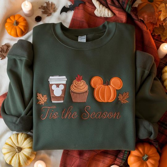 Discover EMBROIDERED Disney Tis the Season Christmas Shirt, and Disney Merry Christmas Sweatshirt, Christmas Disney Family Shirt, Disney Mouse Shirt