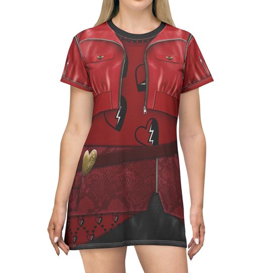 Red Jacket Short Sleeve Dress, Descendants 4 Rise of Red Costume, Musical Fantasy Cosplay