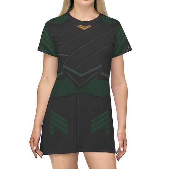 Loki Short Sleeve Dress, Thor Ragnarok, God Loki Cosplay Costume, Disney Marvel Outfits