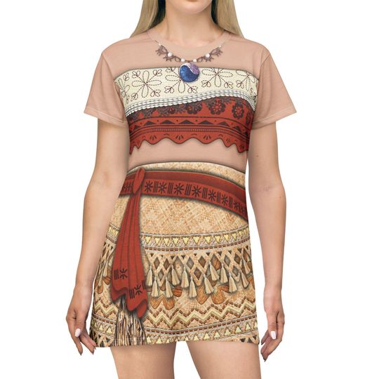 Moana Short Sleeve Dress, Moana 2 Character Costume, Chieftess of Motunui Cosplay