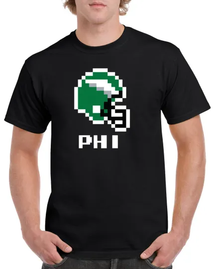 Eagles 8-Bit T-Shirt Philadelphia Tecmo Video Game Retro Helmet