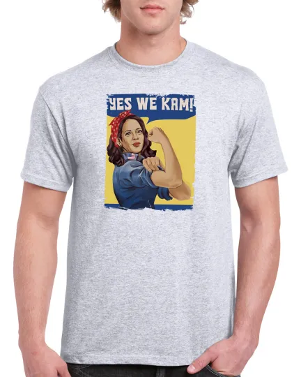 Yes We Kam T-Shirt Kamala Harris Rosie the Riveter for President Campaign
