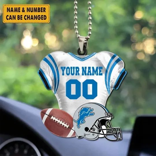 Discover Personalized Detroit Football Team Lions Christmas Ornament Gift Decor
