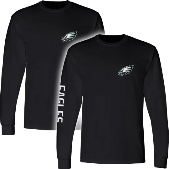 3D Eagles Chest Shirt Long Sleeve Philadelphia Football Philly