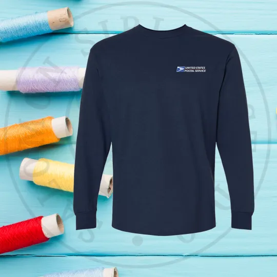 Discover Postal Service  Long Sleeve Ultra cotton  Embroidery Logo Long Sleeve UC