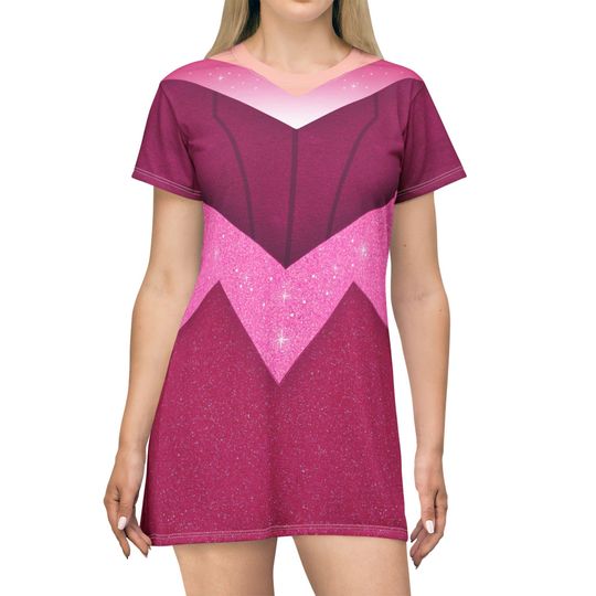 Pink Aurora Short Sleeve Dress, Sleeping Beauty Costume, Disney Princess Cosplay